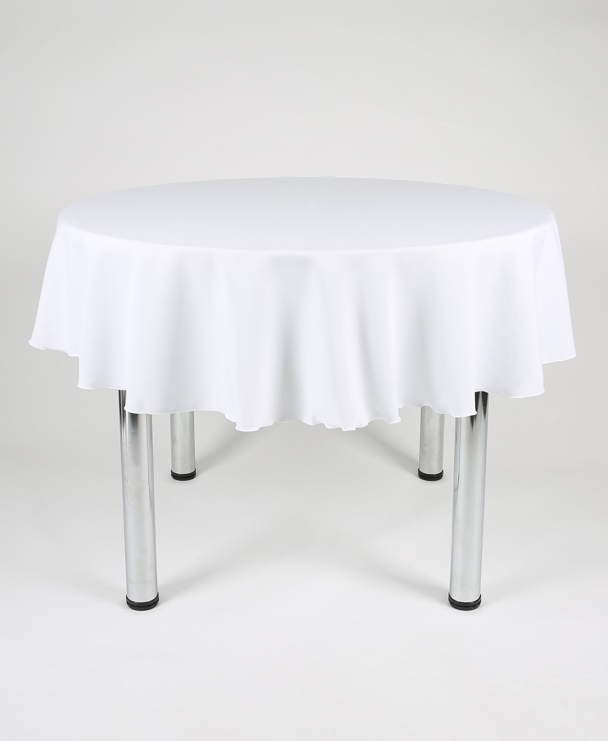 White Large Round Tablecloth with a Centre Join