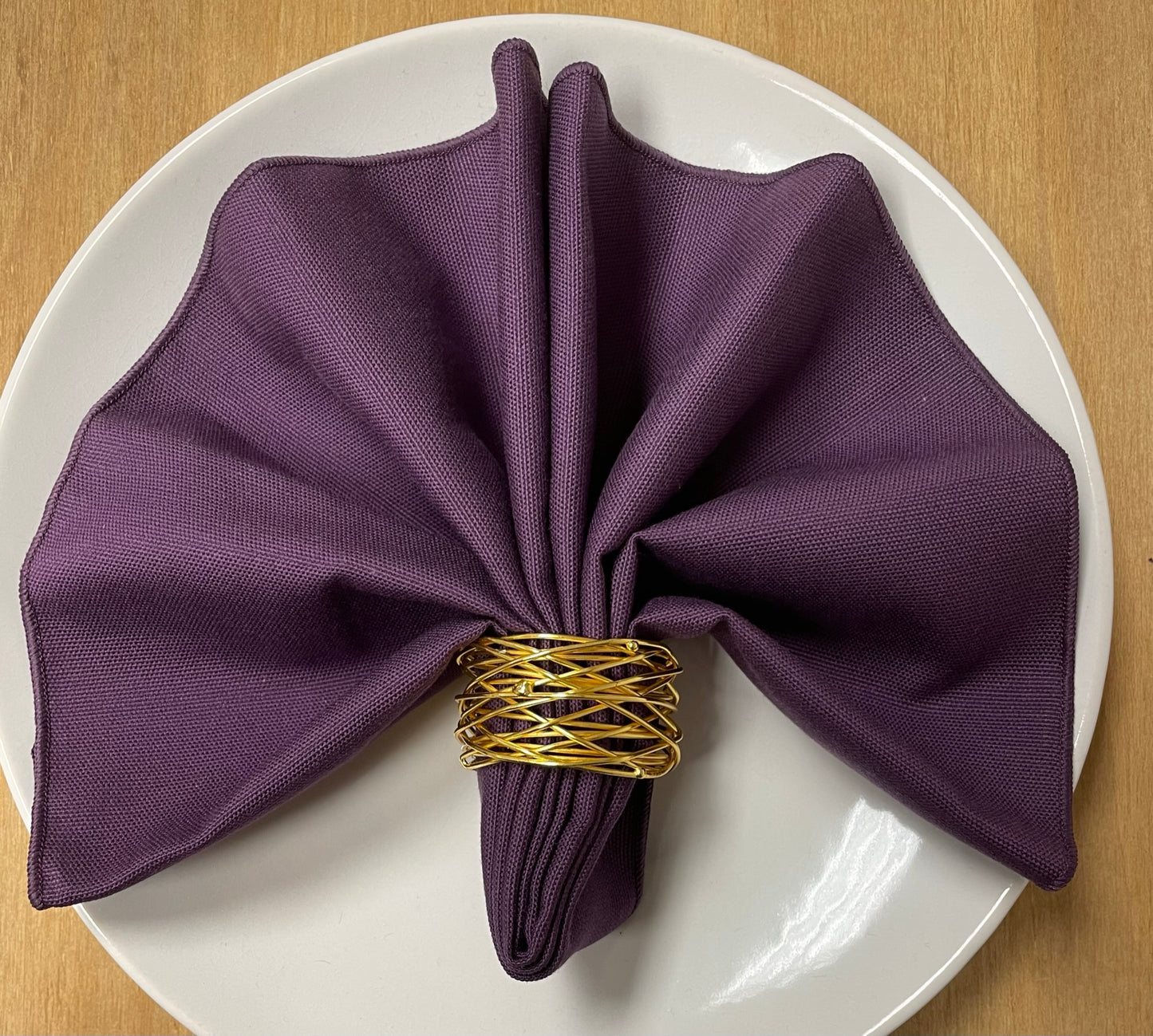 Aubergine Plain Cotton Napkin (Pack of 4)