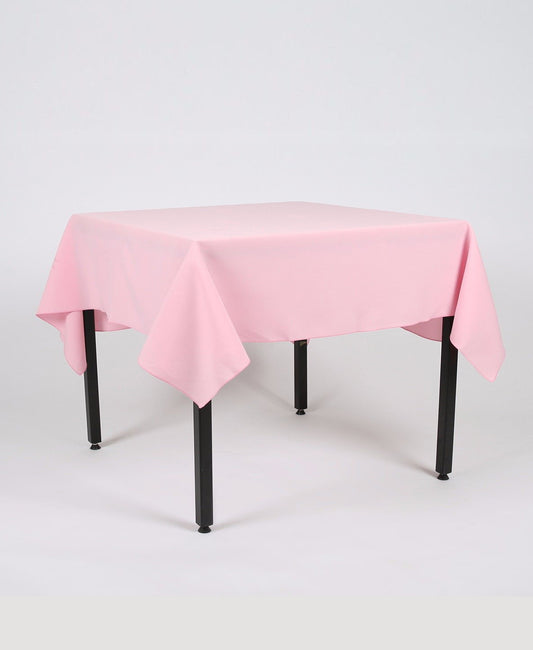 Baby Pink Rectangle Plain Tablecloth - Extra Wide are made with a side join