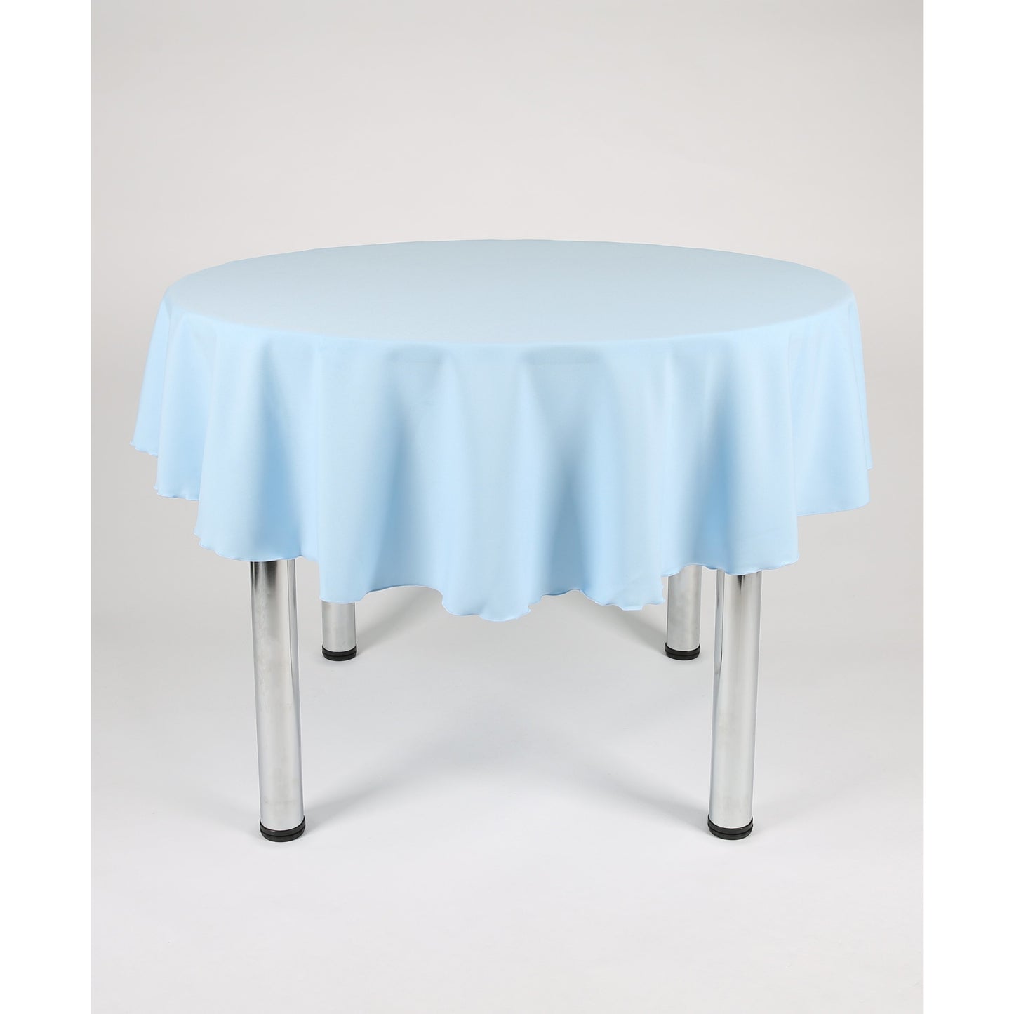 Baby Blue Round Plain Tablecloth - Extra Wide