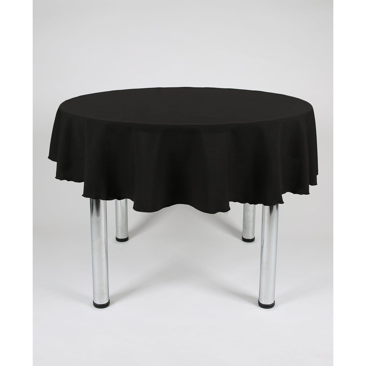 Black Round Plain Tablecloth - Extra Wide  Suitable for weddings, parties, christenings.