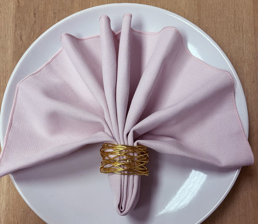 Blush Pink Plain Cotton Napkin (Pack of 4)