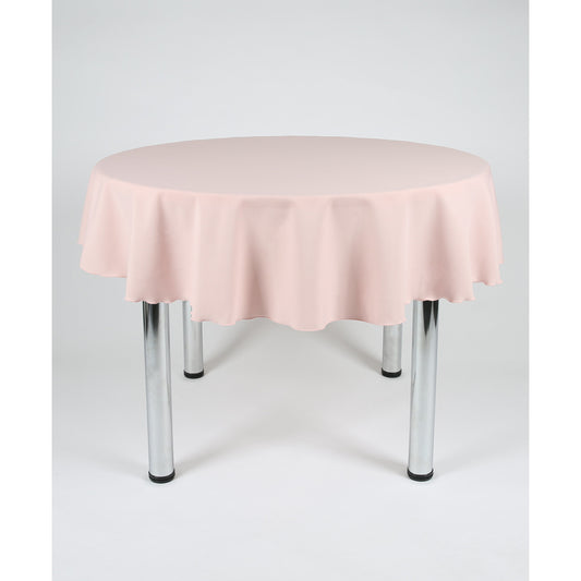 Blush Pink Round Plain Tablecloth - Extra Wide  Suitable for weddings, parties, christenings.