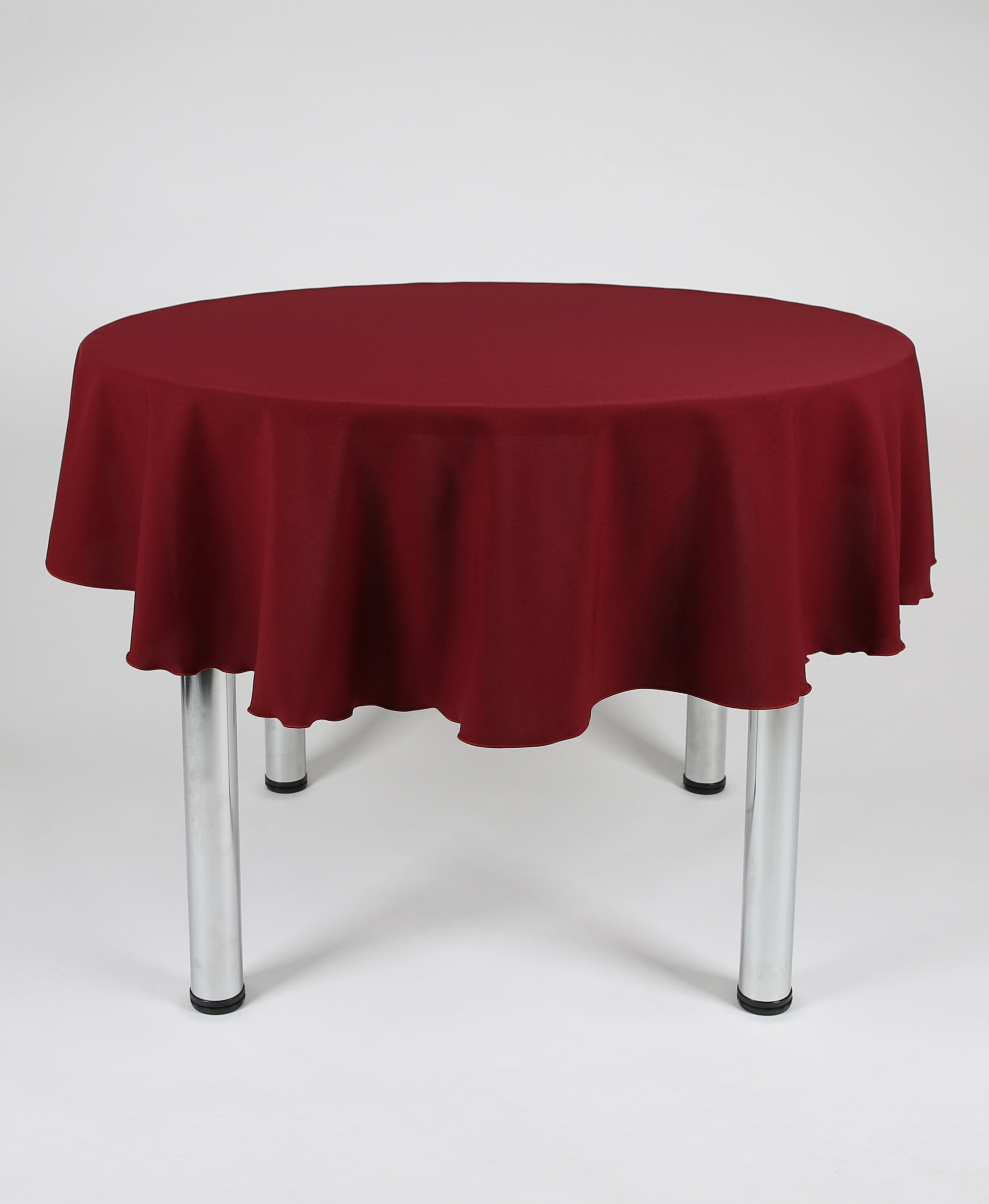 Burgundy Plain Round Tablecloth