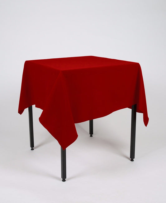 Cherry Red Plain Square Tablecloth