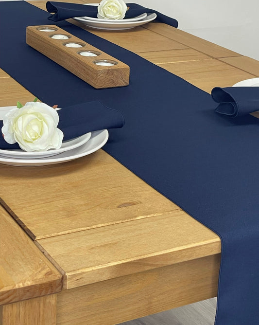 Dark Navy Fabric Napkin and Table Runner set