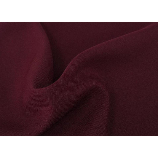 Dark Burgundy Bi-Stretch Polyester Fabric