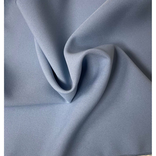 Dusky Blue Bi-Stretch Polyester Fabric