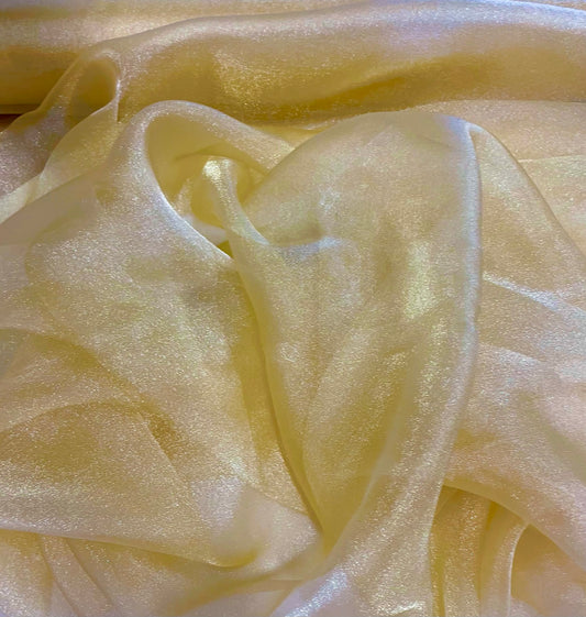 Gold Plain Dye Organza Fabric