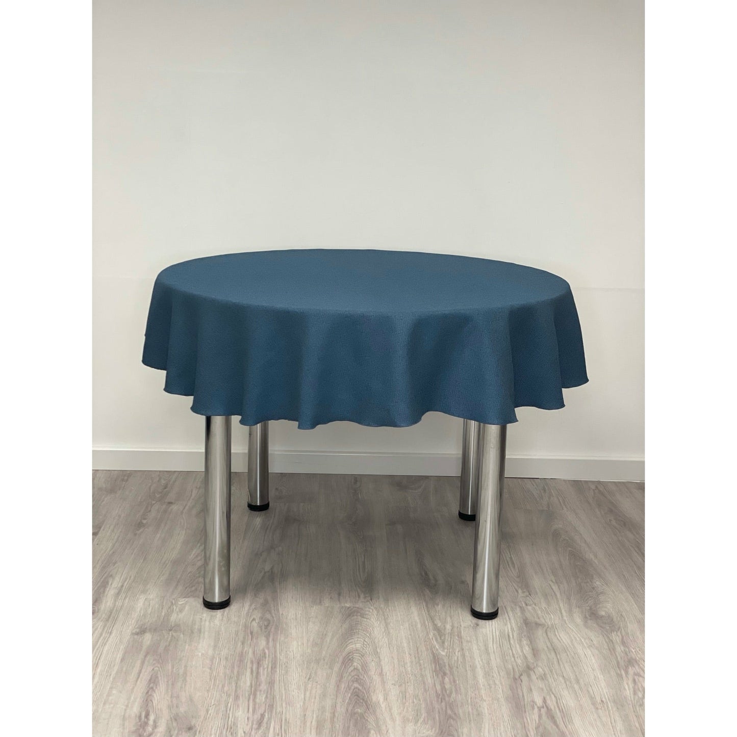 Salisbury Round Plain Tablecloth in Petrol Blue