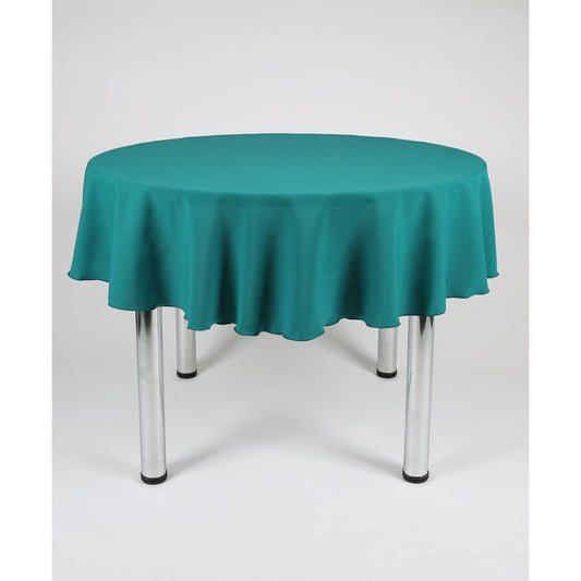 Jade Green Round Plain Tablecloth