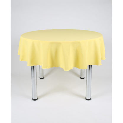 Lemon Round Plain Tablecloth - Extra Wide Suitable for weddings, parties, christenings.