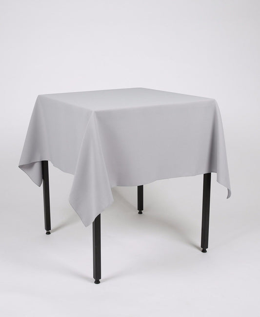 Light Grey Plain Square Tablecloth