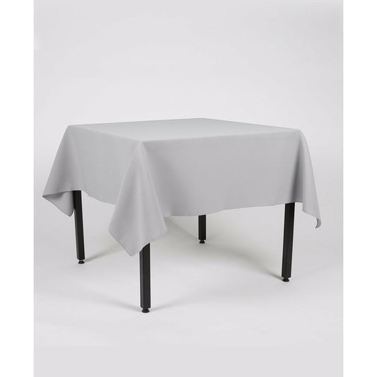 Silver Light Grey Rectangle Plain Tablecloth