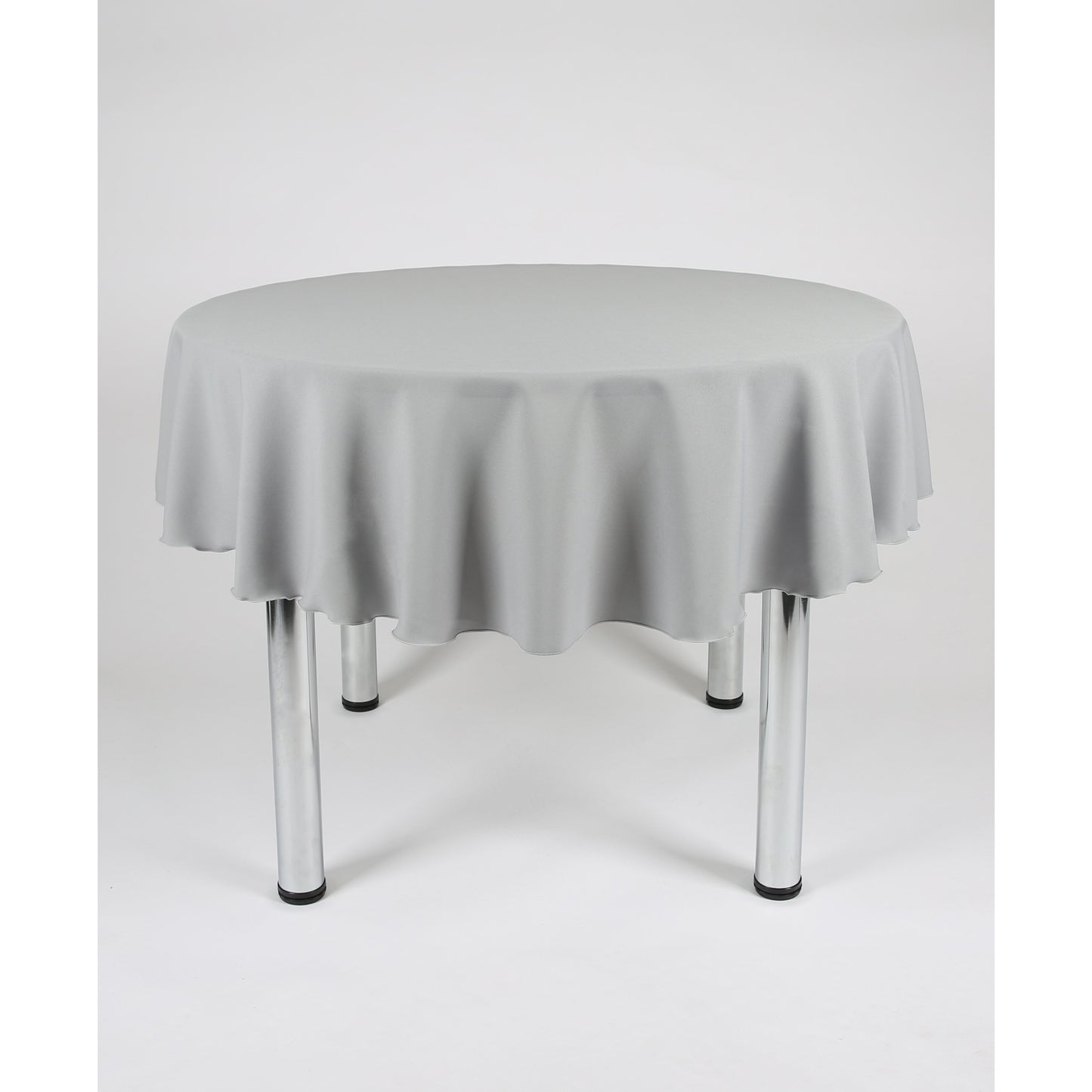 Light Grey (Silver) Round Plain Tablecloth - Extra Wide Suitable for weddings, parties, christenings.