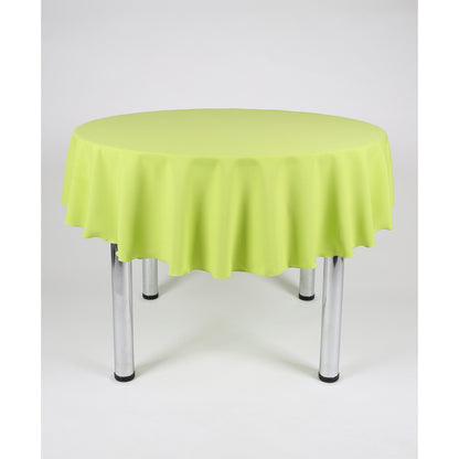 Lime Green Round Plain Tablecloth - Extra Wide Suitable for weddings, parties, christenings.