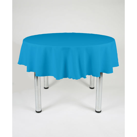 Turquoise Round Plain Tablecloth - Extra Wide Suitable for weddings, parties, christenings