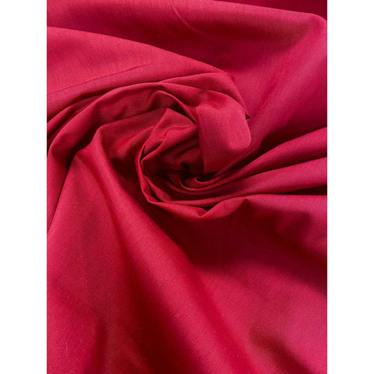 Red Polyester Cotton Fabric - By the metre