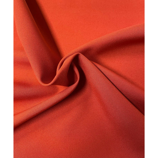 Rust Bi-Stretch Polyester Fabric