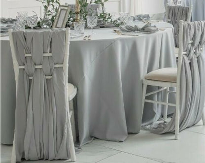 Black Round Plain Tablecloth - Extra Wide  Suitable for weddings, parties, christenings.