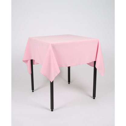 Baby Pink Plain Square Tablecloth - Extra Wide are made with a join