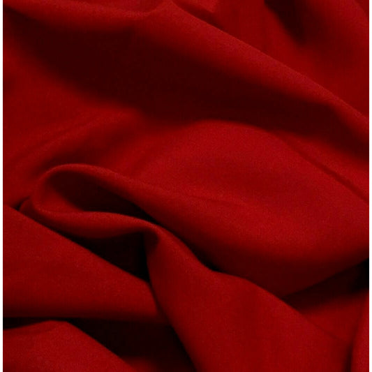 Cherry Red Bi-Stretch Polyester Fabric