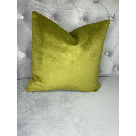 Soft Velvet Cushion Cover - Olive Green