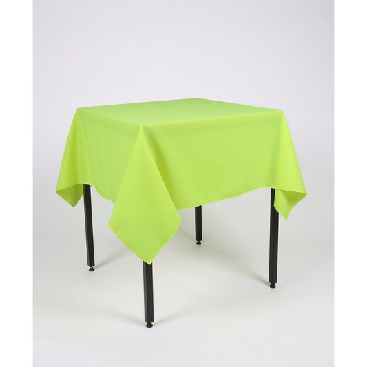 Lime Green Plain Square Tablecloth- Extra Wide