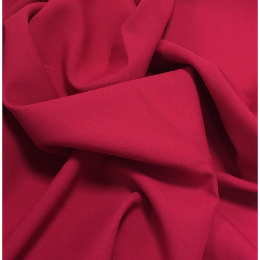 Magenta Bi-Stretch Polyester Fabric