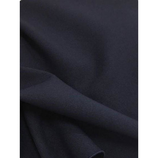 Dark Navy Blue Bi-Stretch Polyester Fabric