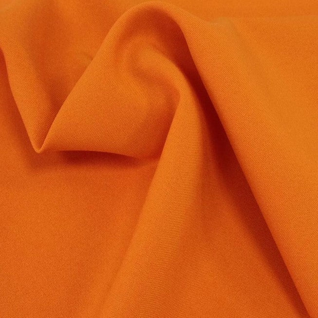 Orange Bi-Stretch Polyester Fabric