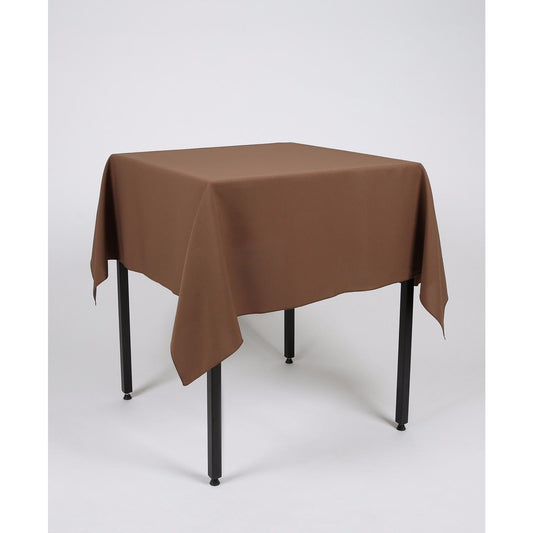 Brown Plain Square Tablecloth- Extra Wide